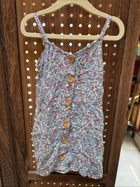 OshKosh B'gosh Floral Button-Front Sundress in Pink, Purple, Green